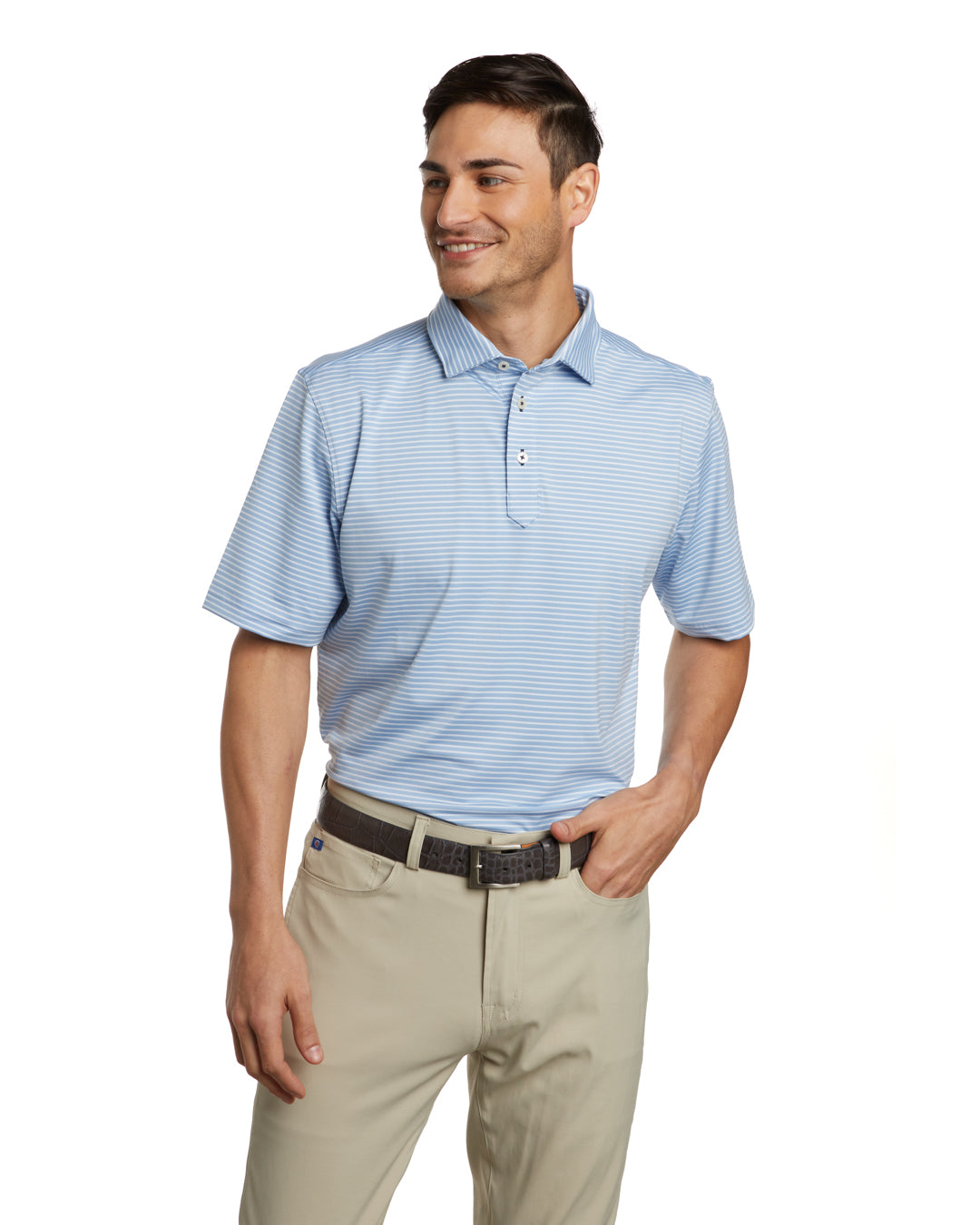 Victory Stripe Golf Polo