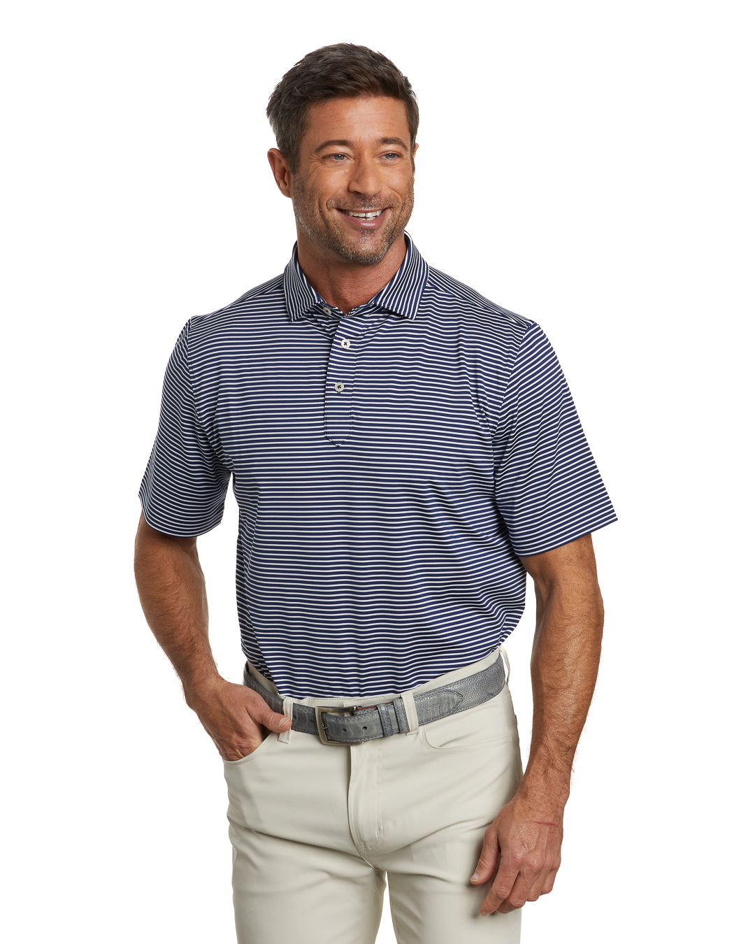Victory Stripe Golf Polo
