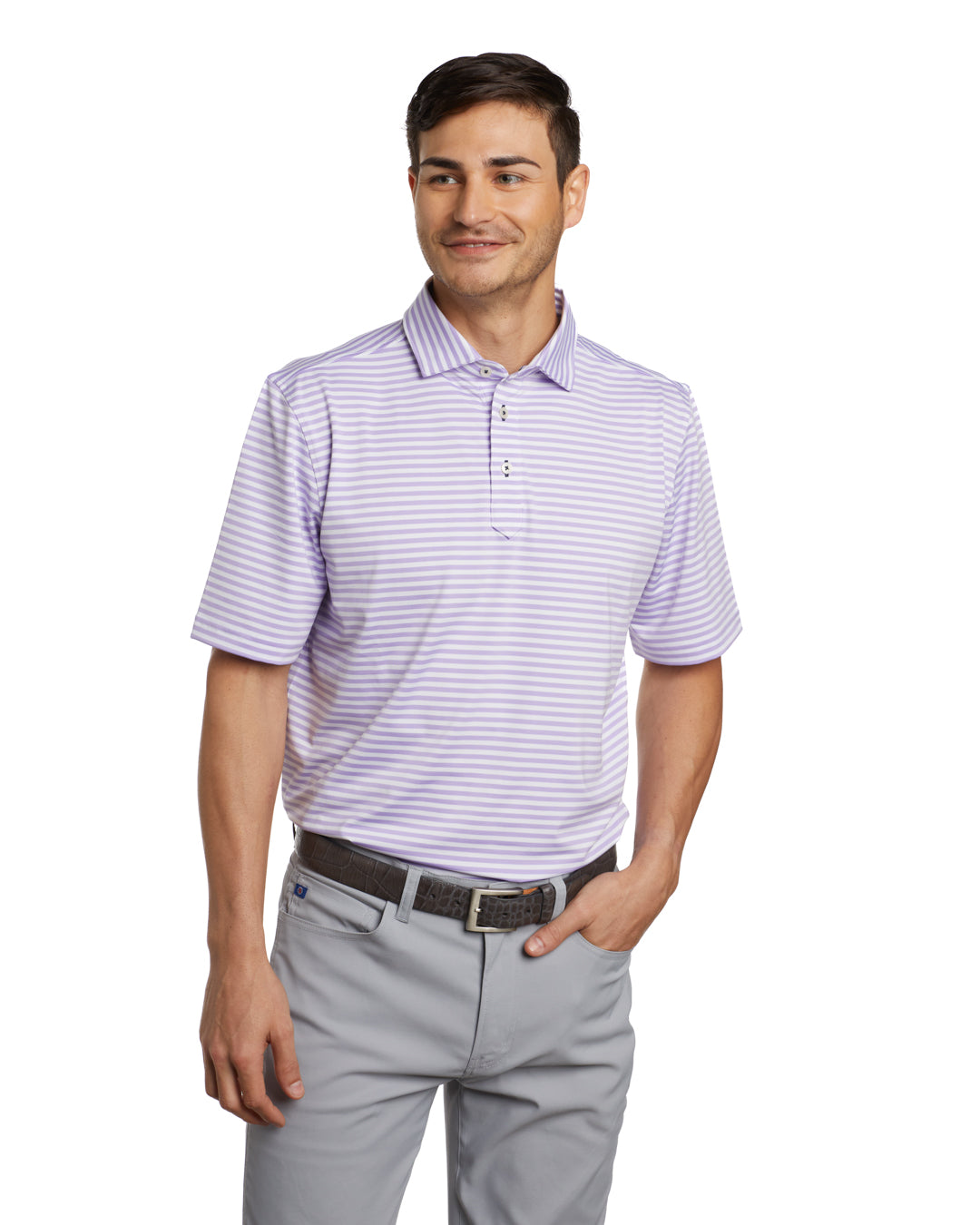 Apex Stripe Golf Polo
